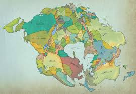 Mapa conceitual da Pangeia Próxima